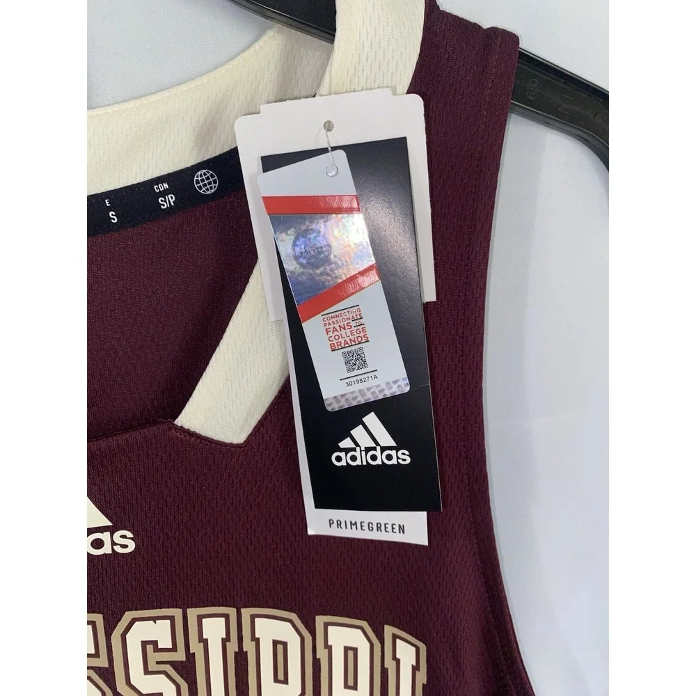NWT Mississippi‎ State Bulldogs Basketball Adidas Retro Jersey #1 Small